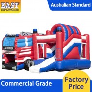 Fire Department Inflatable Bouncy Castle Slide
