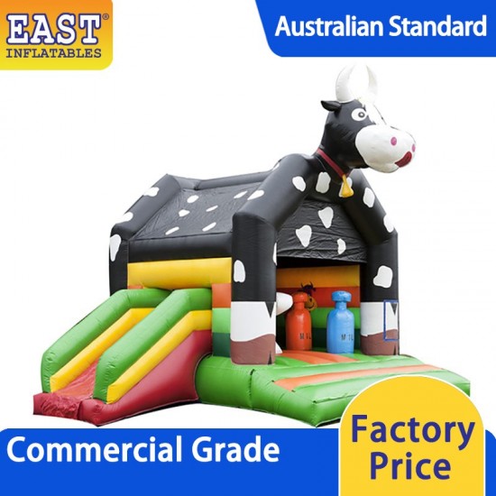 Cow Inflatable Bouncy Castle With Slide